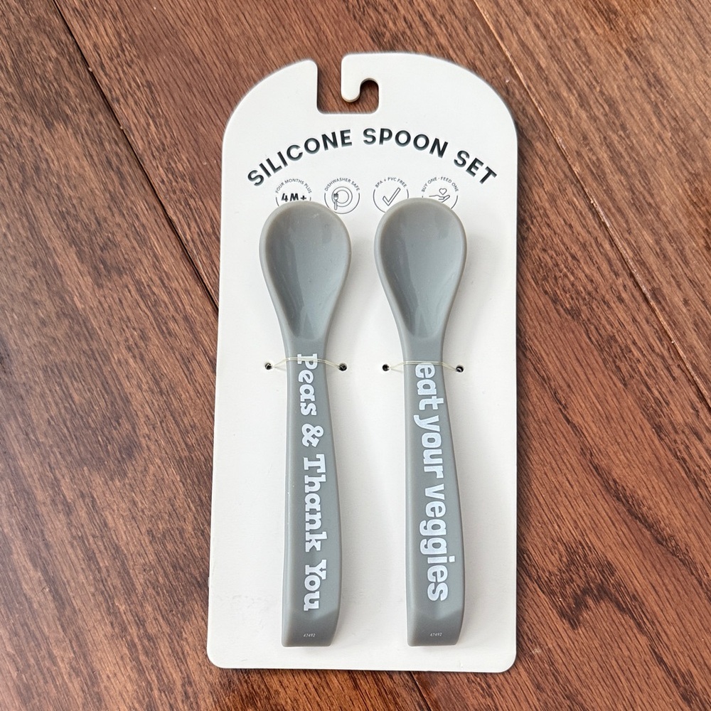 Gray Silicone Spoon Set